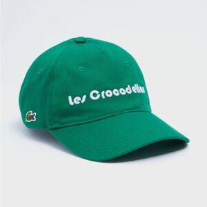 Bandier x Lacoste Les Crocodelles Embroidered Hat Baseball Visor Green Roquette